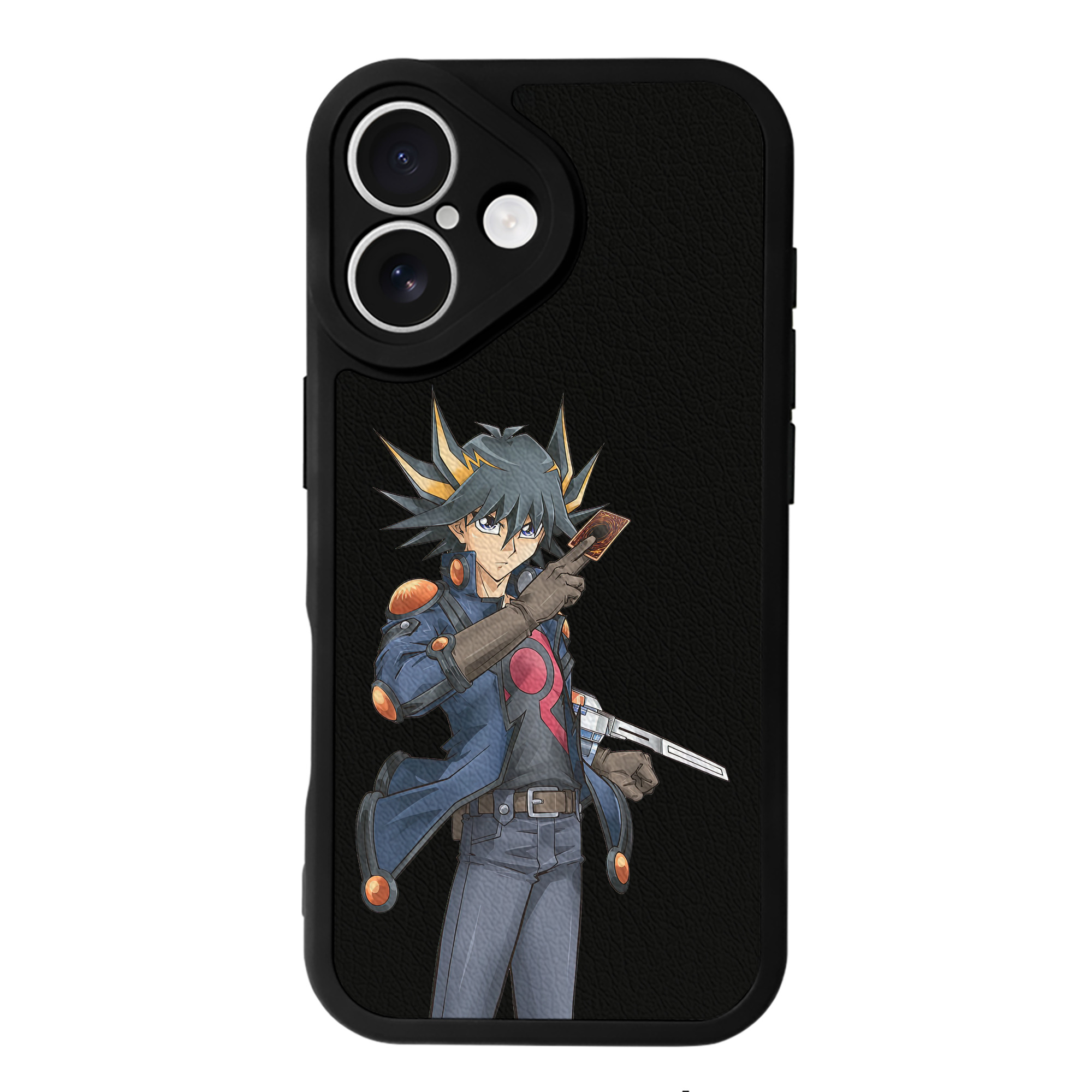 （画像用） 遊☆戯☆王 Yu-Gi-Oh! 【iPhone 16シリーズ対応】シリコンスマホケース（レザー調） 材質：シリコン